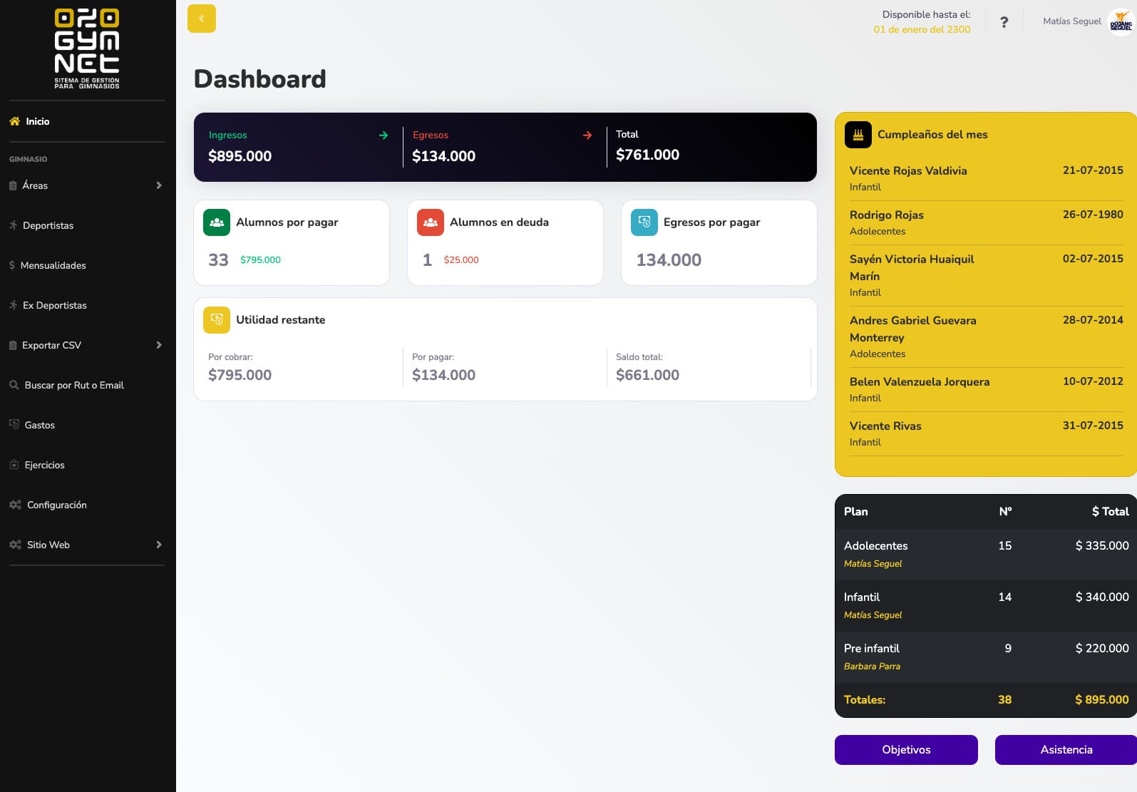 GymNet: Sistema de Gestión de Usuarios para Gimnasios
