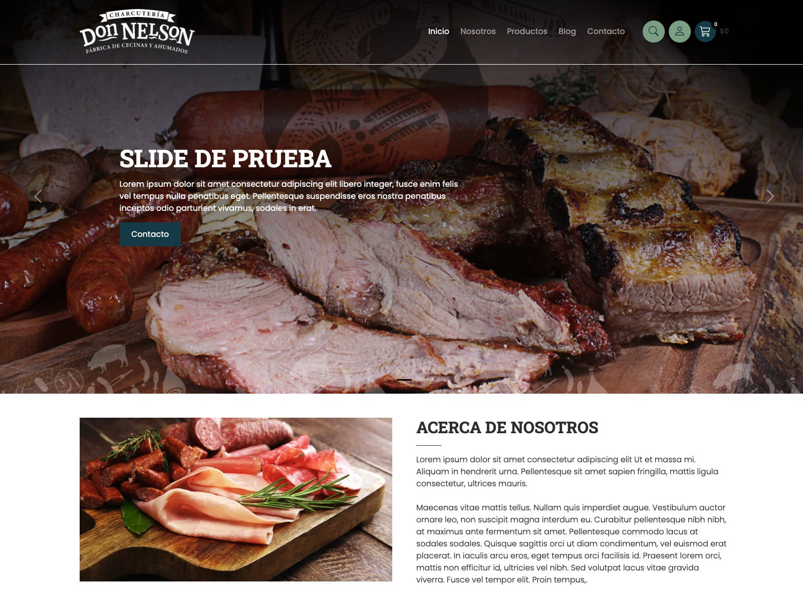 Don Nelson: Venta en Línea de Productos de Charcutería