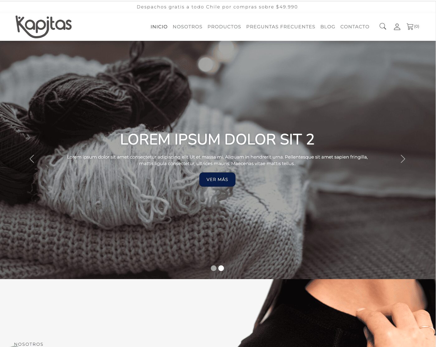 Rediseño de Kapitas.cl: una nueva experiencia visual para productos de lana Merino