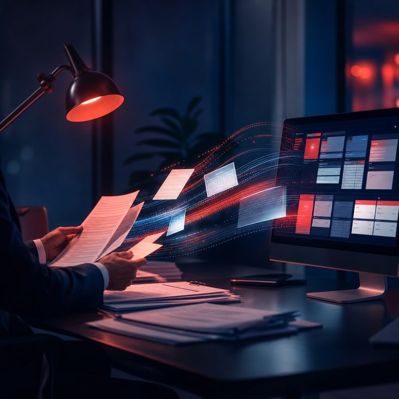 Documentos en papel convertidos en datos digitales con inteligencia artificial