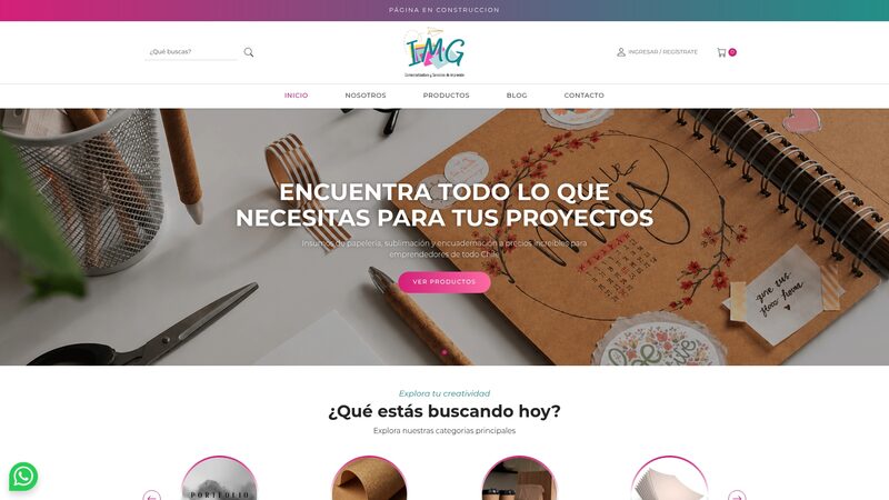 Sitio web de imginsumos.cl desarrollado por Emagenic
