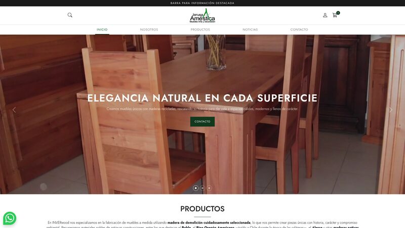 Sitio web de mueblesjerusaamesticah.cl desarrollado por Emagenic